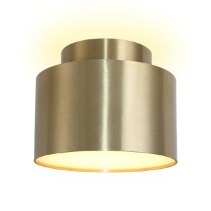 Lindby Nivoria LED bodovka, Ø 11 cm, zlatá