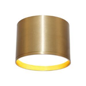 Lindby Nivoria LED bodovka, Ø 12 cm, zlatá