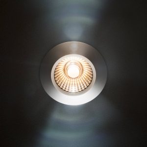 LED bodový podhled Diled, Ø 6,7 cm, Dim-To-Warm, ocelový