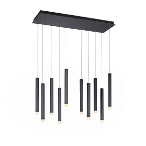 Moderní závěsné svítidlo černé včetně LED 10-světel – Stanislas