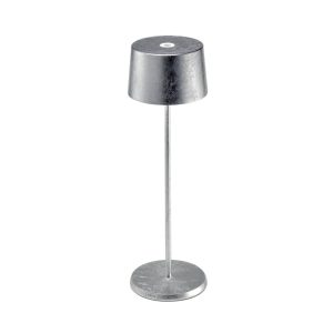 Zafferano Olivia 3K dobíjecí stolní lampa stříbrná