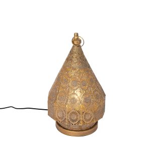 Orientální stolní lampa zlatá 26 cm – Mauglí