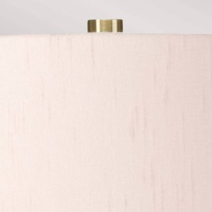 Textilní stolní lampa Isla mosazná starožitná/růžová
