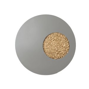 Nástěnné LED svítidlo Luna, šedá/zlatá barva, Ø 80 cm, železo