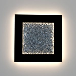 Nástěnné svítidlo Plenilunio Eclipse LED, hnědá/stříbrná barva, 80 cm
