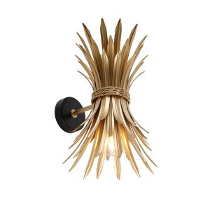 Nástěnná lampa ve stylu Art Deco zlatá – Wesley