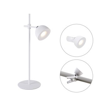 Moderní stolní lampa bílá dobíjecí – Moxie