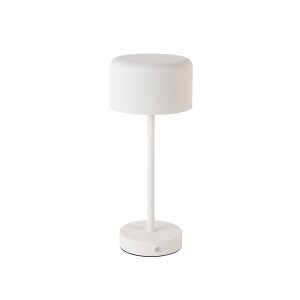 Moderní stolní lampa bílá dobíjecí - Poppie