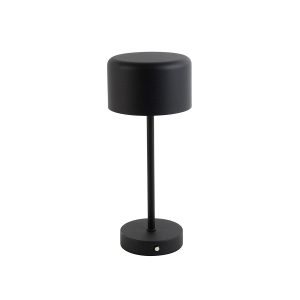 Moderní stolní lampa černá dobíjecí - Poppie