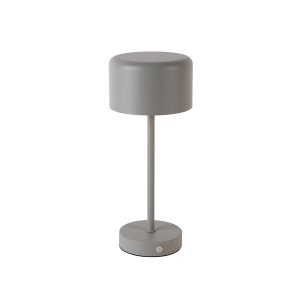 Moderní stolní lampa šedá dobíjecí - Poppie