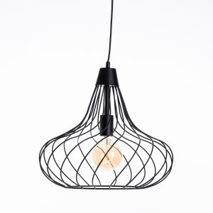 Moderne hanglamp zwart 42 cm E27 – Iggy