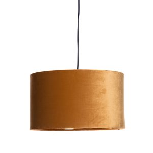 Moderne hanglamp geel met goud 40 cm – Rosalina